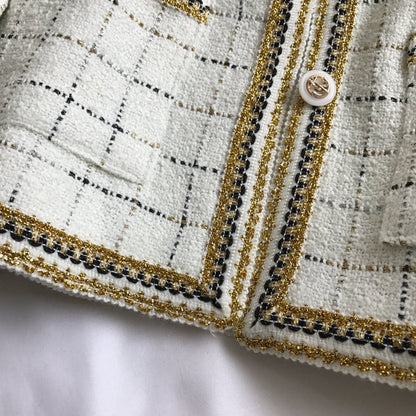 Small fragrant clothes, suit coat, versatile tweed, thin  1643