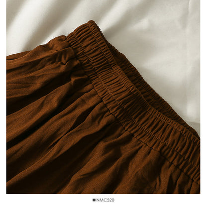 Pleated loose slim high waist pleated skirt  2560