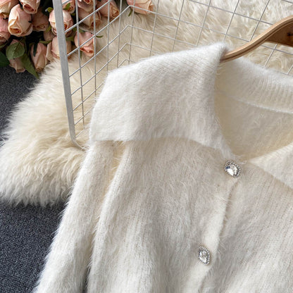 Gentle and lazy style new Mohair knitting  1605