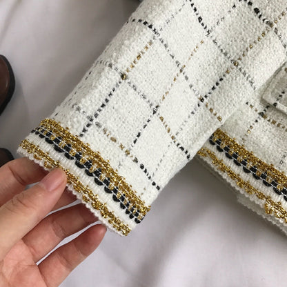 Small fragrant clothes, suit coat, versatile tweed, thin  1643