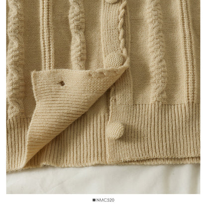 Lace bottomed shirt with vertical stripe knit vest  1714