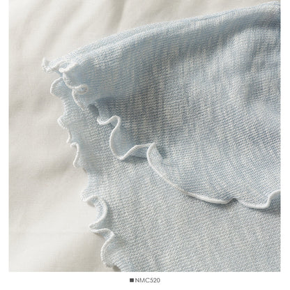 French small shawl women's thin micro transparent Long Sleeve Sweater Top  1696