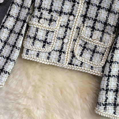 Xiaoxiangfeng tweed coat female  1641