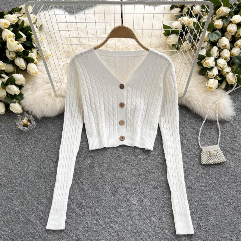 Knitted cardigan, western style coat, female V Neck Sweater Coat  1610