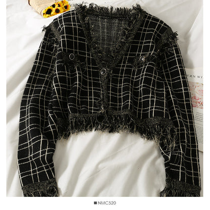 Two button blouse women's autumn long sleeve versatile thin bright silk sweater  1971