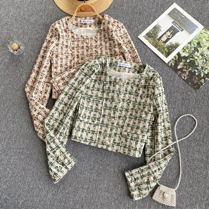 Retro small fragrance coat short top  1521