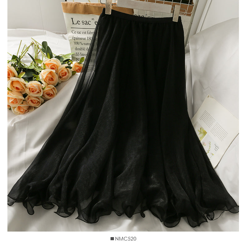 Medium length high waist slim skirt for women  2487