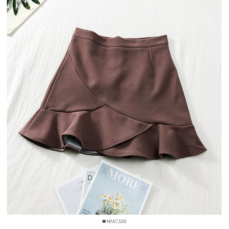 Ruffled short Hip Wrap Skirt for women  2532