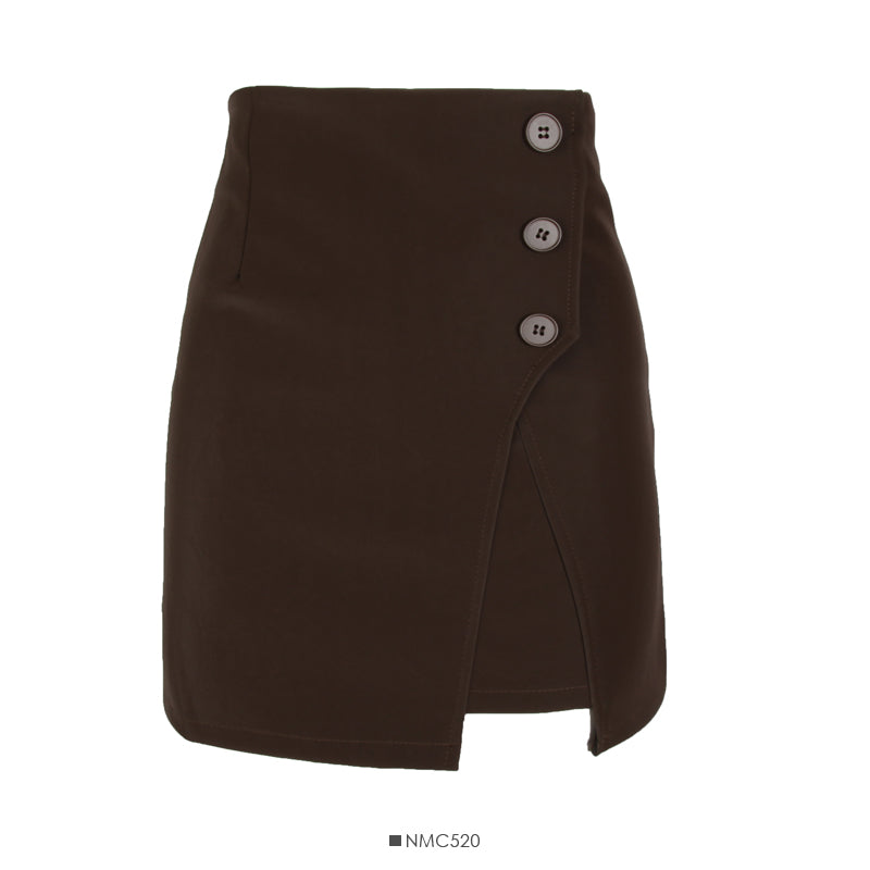 Korean fashion versatile PU leather high waist slim skirt  2581