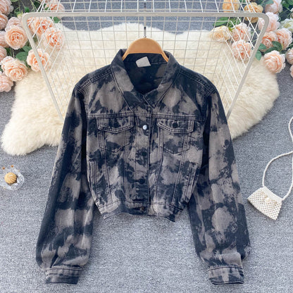 Denim jacket versatile Jacket Top  1524