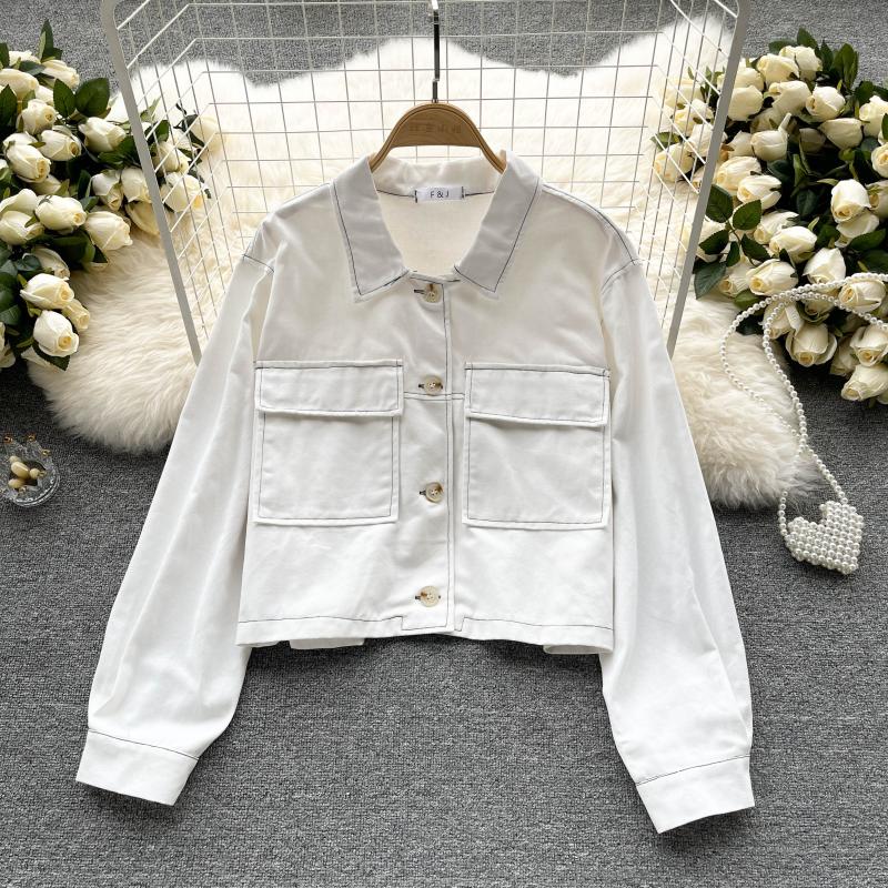 Early autumn jacket cardigan short coat female  1541