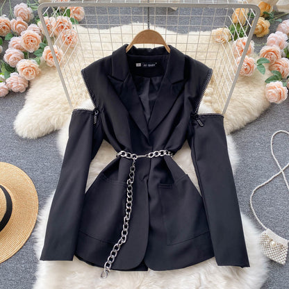 Off shoulder suit coat female  1502