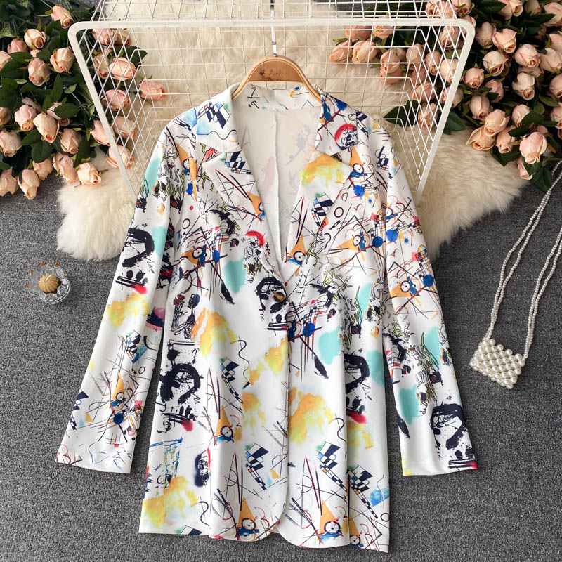 Printed casual suit coat  1516