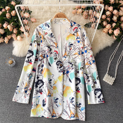 Printed casual suit coat  1516