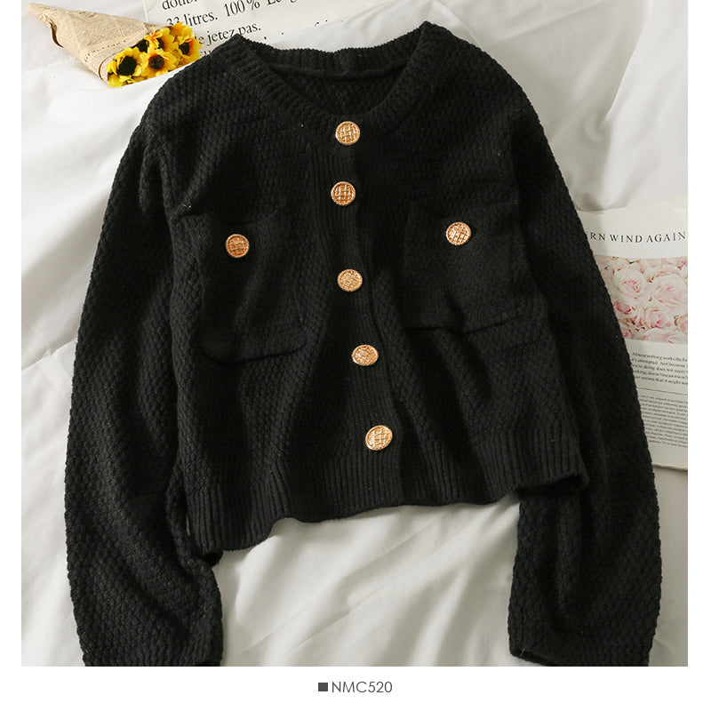 New solid versatile loose knit autumn  1710