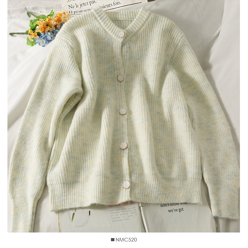 Sweater women's loose thin single breasted long sleeves  1838