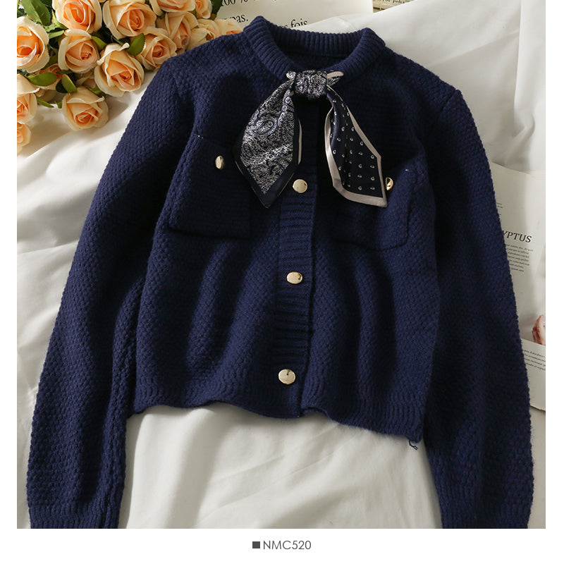 Sweater Vintage bow sweater long sleeve  1735