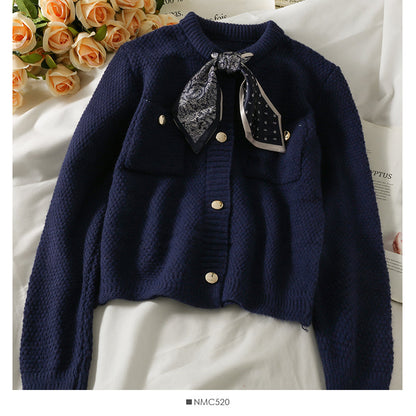 Sweater Vintage bow sweater long sleeve  1735