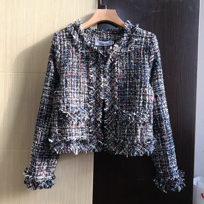 Tassel short coat women's long sleeved cardigan fashion slim fit  1639