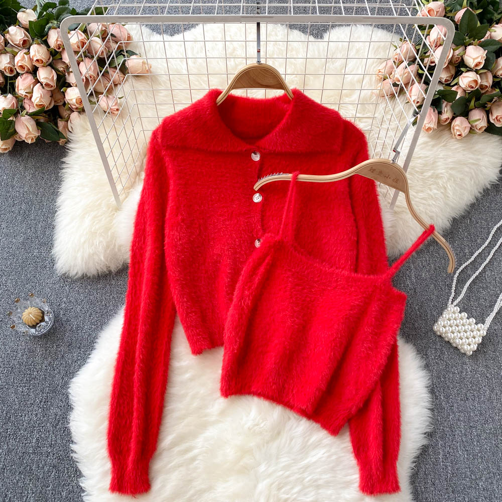 Small fragrance two-piece suit Mohair coat  1569