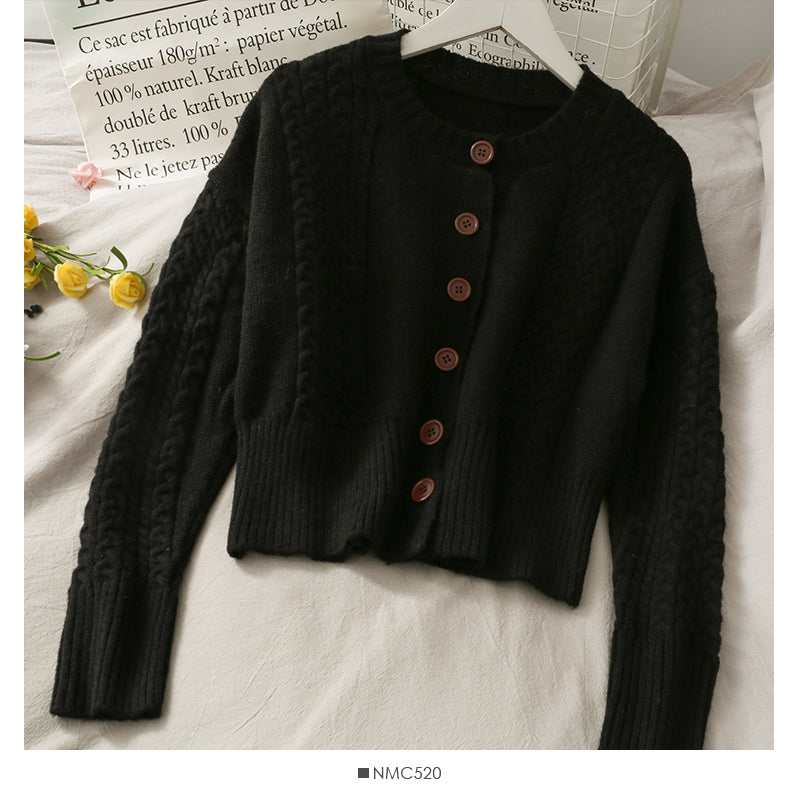 Sweater coat women's autumn long sleeve versatile slim knit  1987