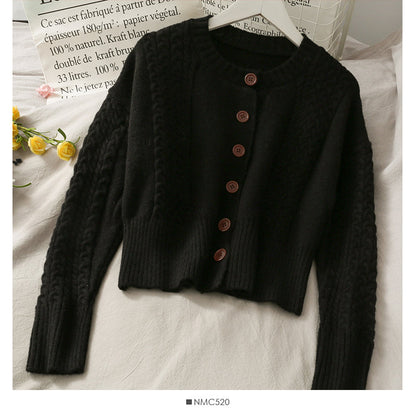 Sweater coat women's autumn long sleeve versatile slim knit  1987