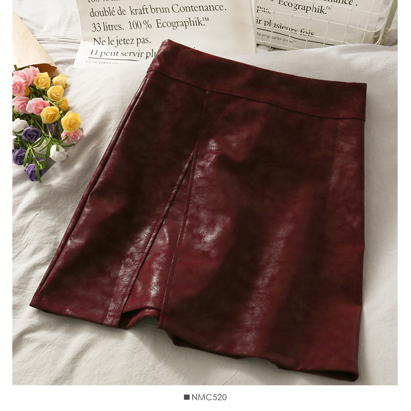 High waist split Hip Wrap one-step skirt half skirt  2493