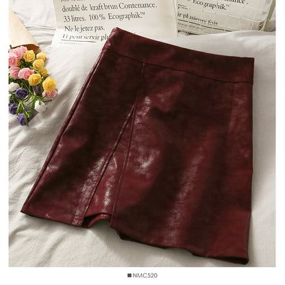 High waist split Hip Wrap one-step skirt half skirt  2493