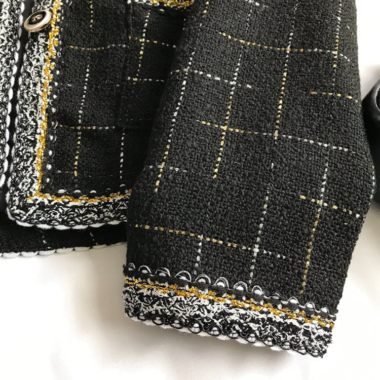 Small fragrant clothes, suit coat, versatile tweed, thin  1643