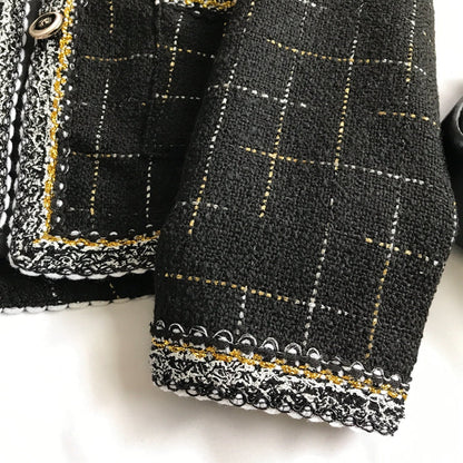 Small fragrant clothes, suit coat, versatile tweed, thin  1643