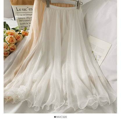 Medium length high waist slim skirt for women  2487