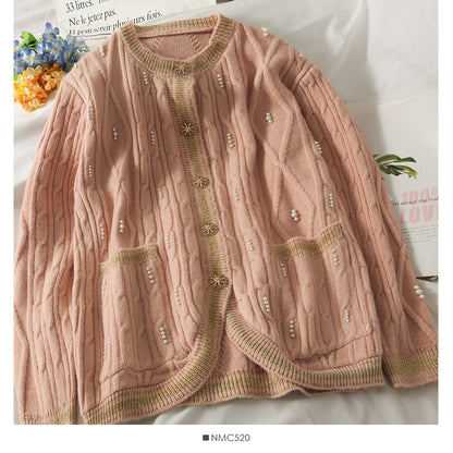 Diamond check long sleeve sweater  1765