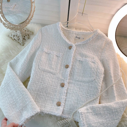 Pink Fashion short women's coat women's long sleeve top  1526