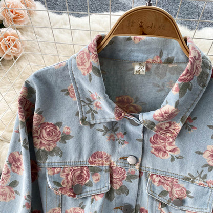 Denim Jacket Women's versatile Jacket Top  1495