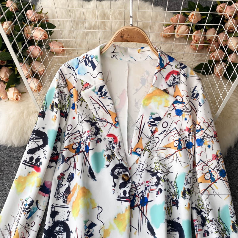 Printed casual suit coat  1516