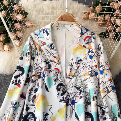 Printed casual suit coat  1516