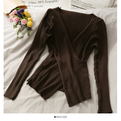 Korean design, tight and thin, split sweater, female  1895