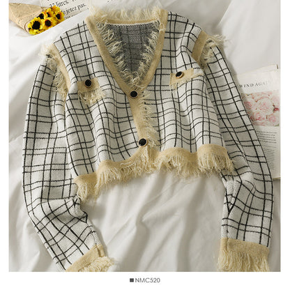 Two button blouse women's autumn long sleeve versatile thin bright silk sweater  1971