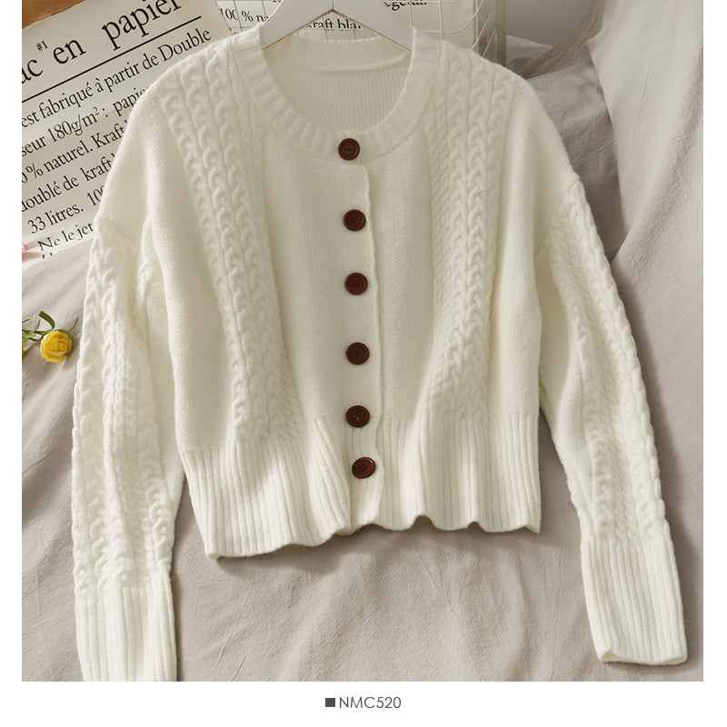 Sweater coat women's autumn long sleeve versatile slim knit  1987