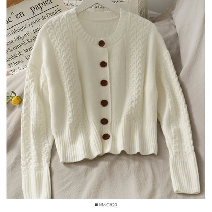 Sweater coat women's autumn long sleeve versatile slim knit  1987