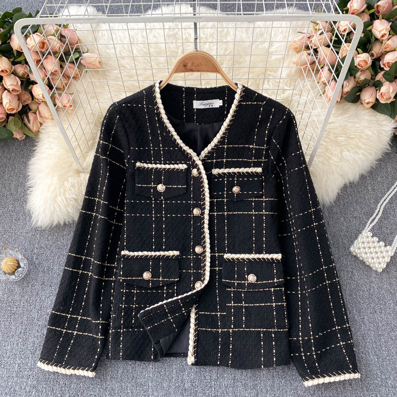 Small fragrance short coat female  1509