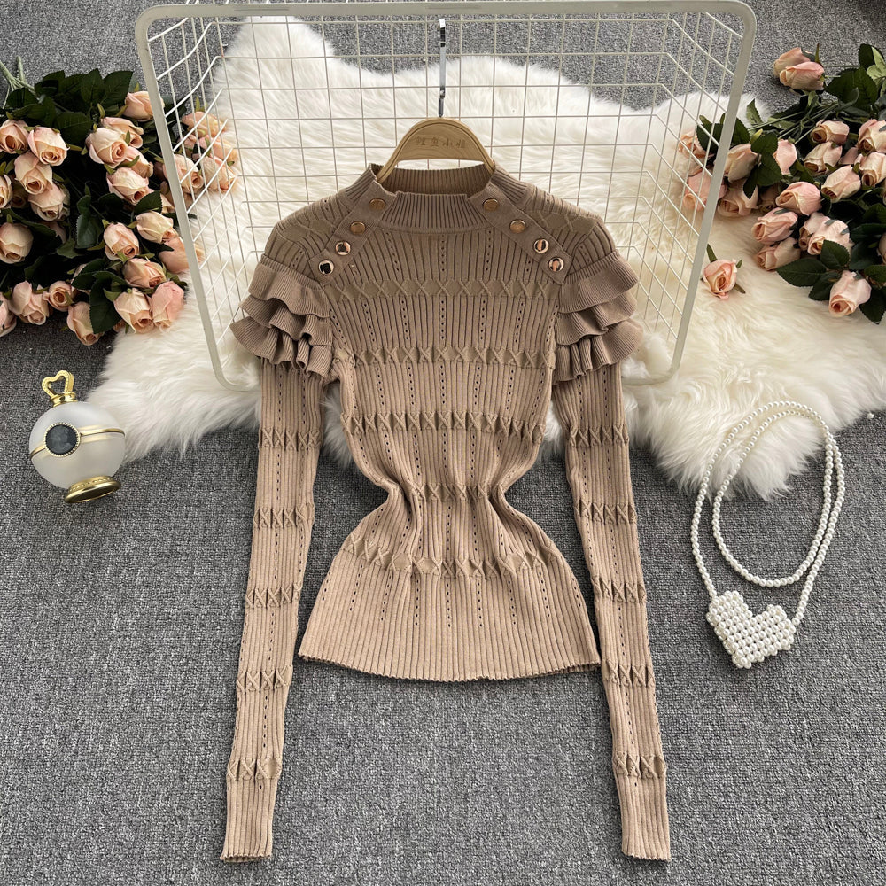 Design sense: Slim French foreign style sweater  1616