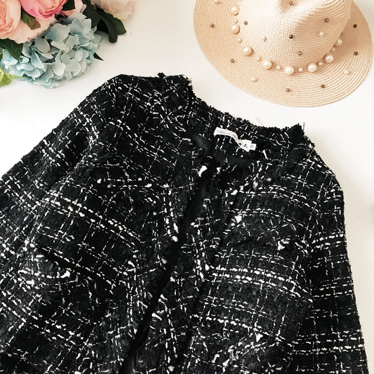 Small fragrant clothes tweed coat women's versatile slim top fashion short  1646