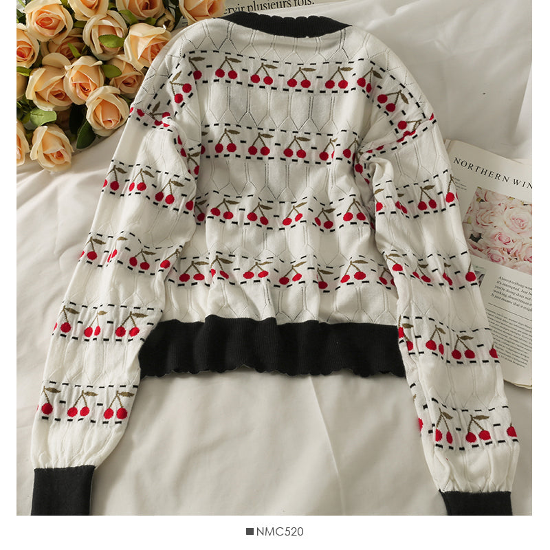 Knitwear women's autumn long sleeve loose V-neck top  1990