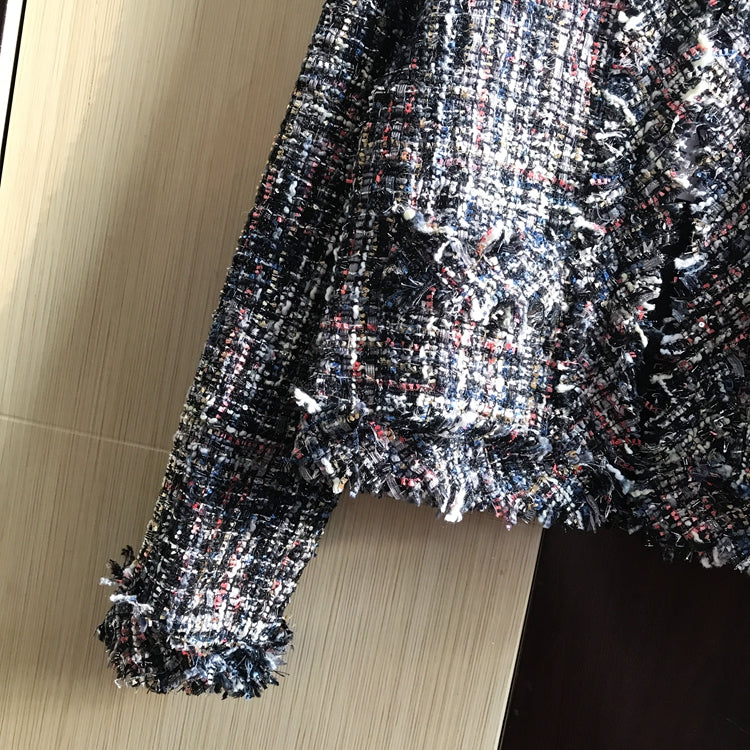 Tassel short coat women's long sleeved cardigan fashion slim fit  1639