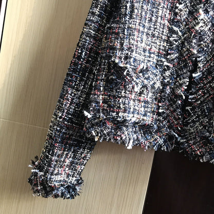 Tassel short coat women's long sleeved cardigan fashion slim fit  1639