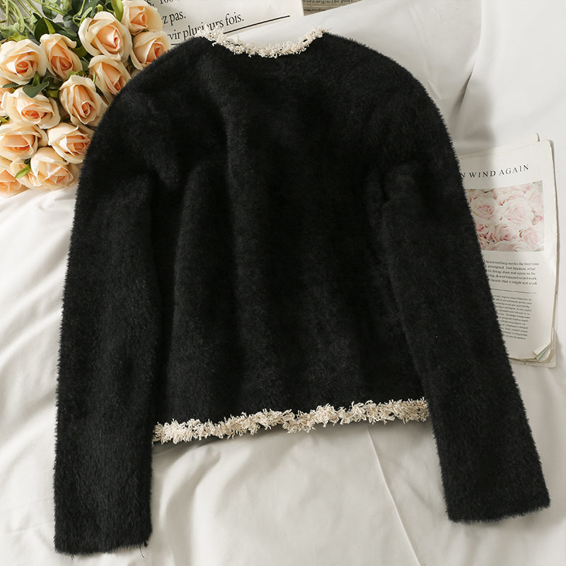 Sweater women's loose and thin double breasted open  1853