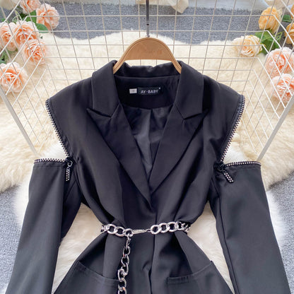 Off shoulder suit coat female  1502