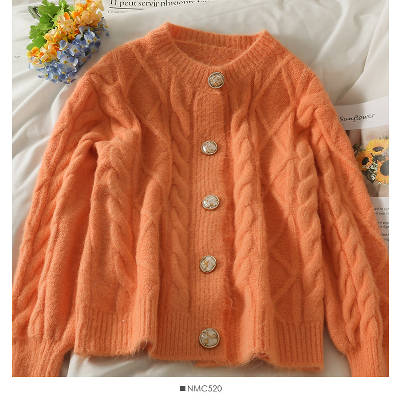Sweater women's autumn clothes are loose and thin with hemp pattern  1771