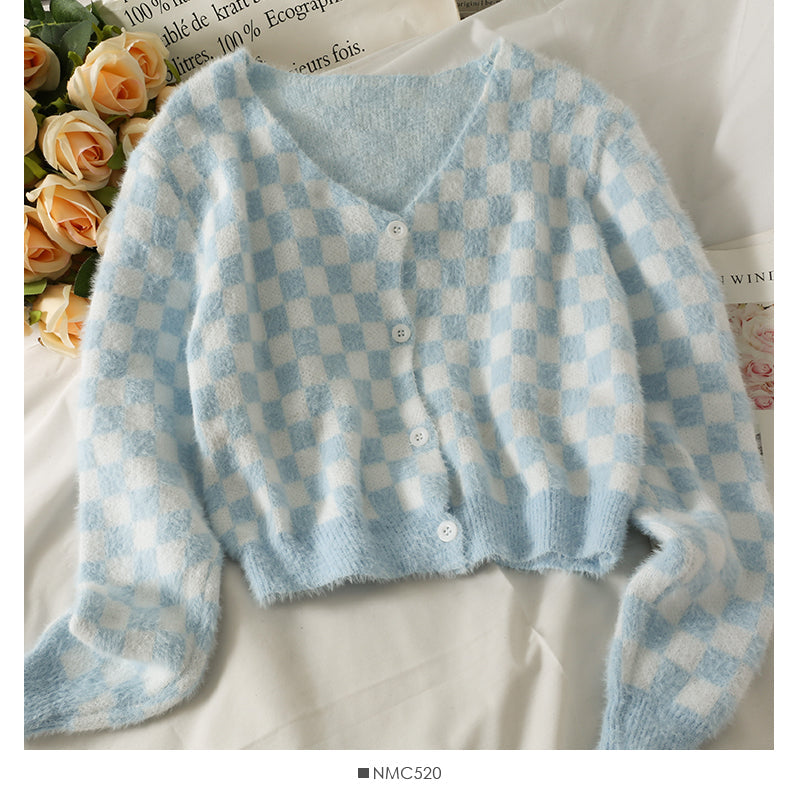 Women's sweater is loose and thin, short and versatile  1738